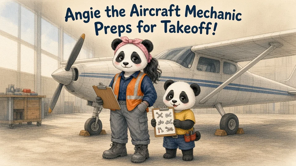 Cover of Angie the Aircraft Mechanic Preps for Takeoff!