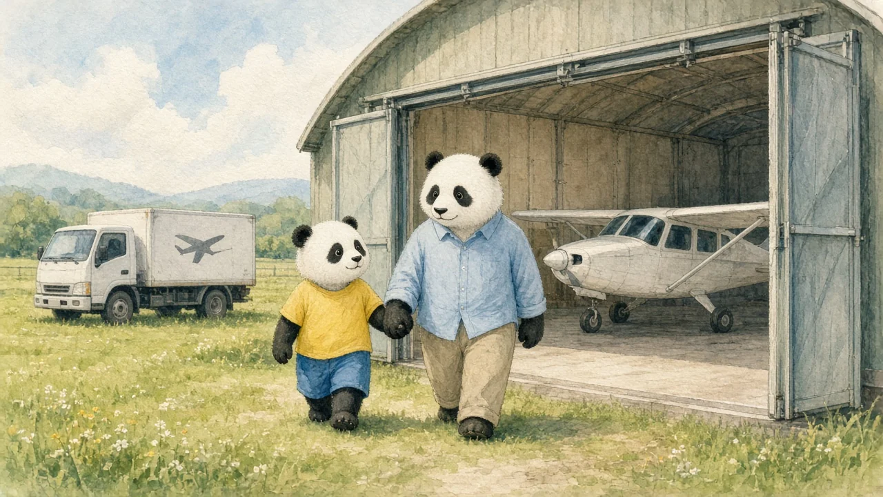 A watercolor page from Angie the Aircraft Mechanic Preps for Takeoff!