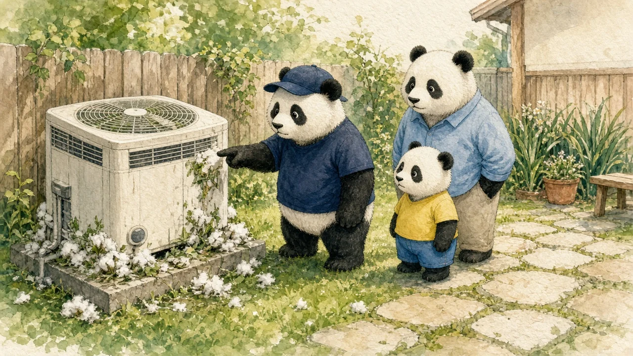 A watercolor page from Hank the HVAC Tech Beats the Heat