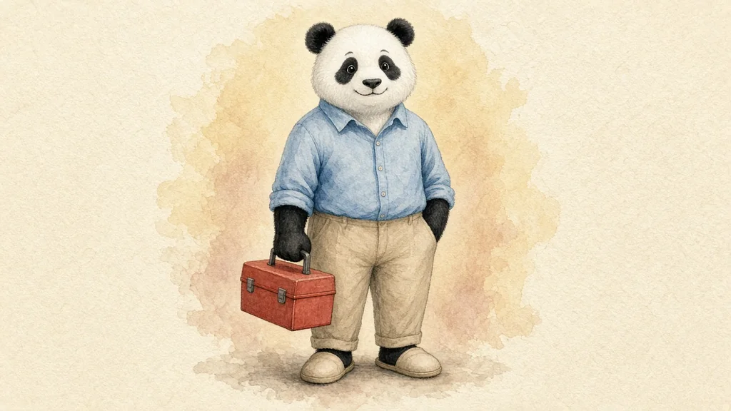 Watercolor portrait of Papa Wang